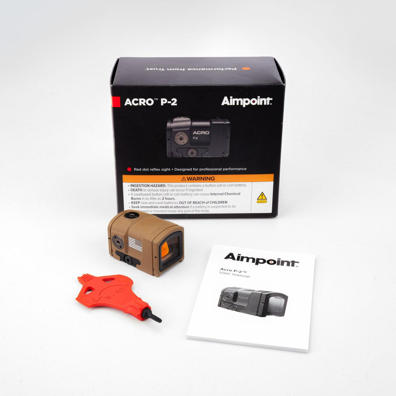 Acro® P-2 Coyote Brown Engraved 3.5 MOA - Red Dot Reflex Sight