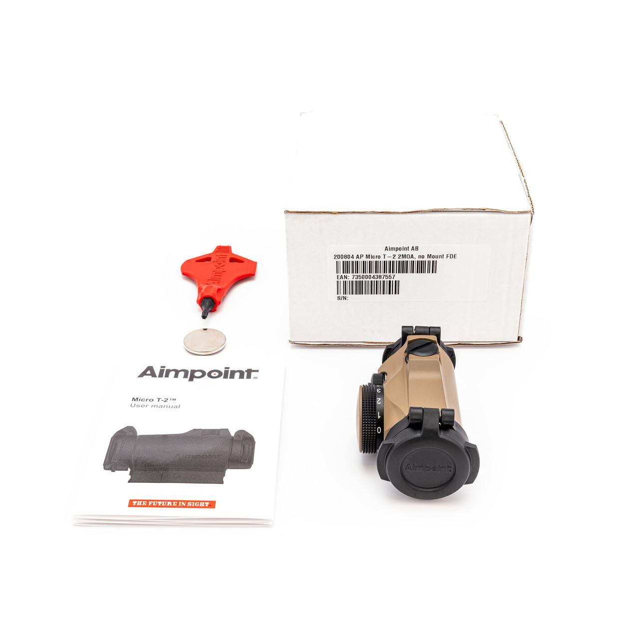 Micro® T-2™ FDE Cerakote Red Dot Reflex Sight - No Mount