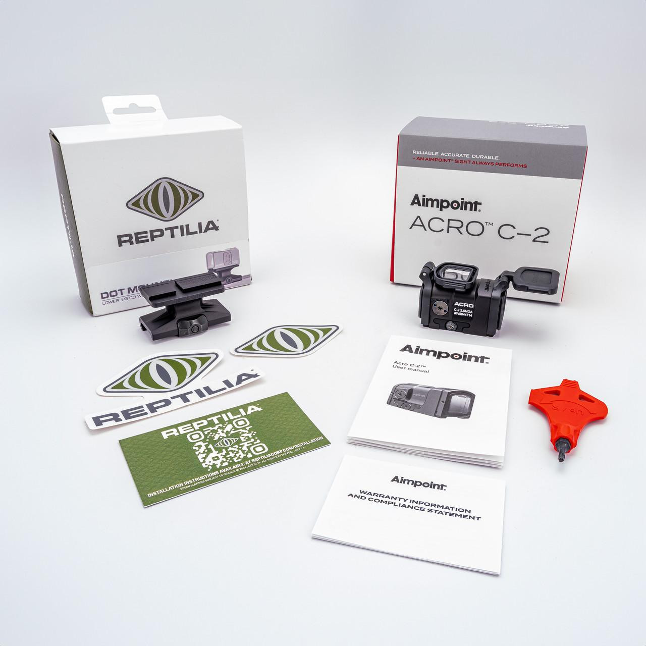 Acro® C-2 Red Dot Reflex Sight - Reptilia Lower 1/3 (39mm) Mount